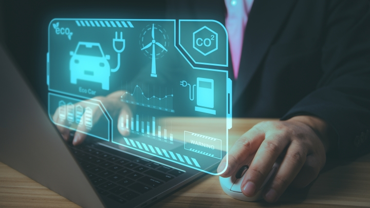 EV technology holographic display
