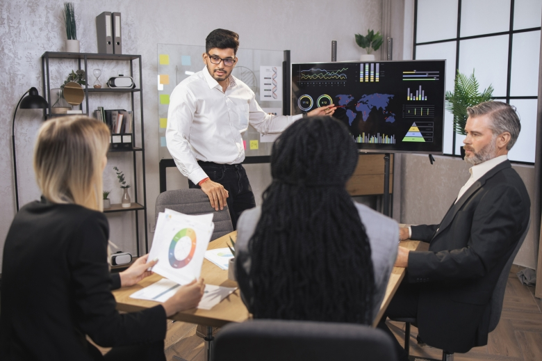 Sales team meeting